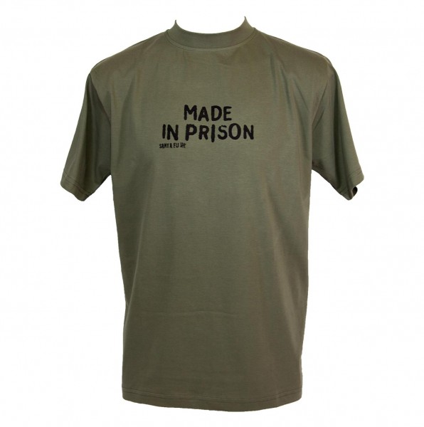 T-Shirt oliv, "Made in Prison"
